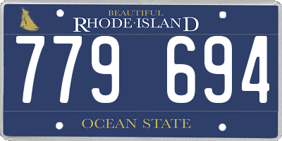 RI license plate 779694
