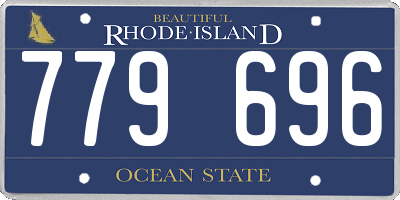 RI license plate 779696