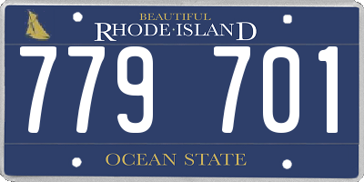 RI license plate 779701