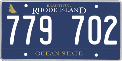 RI license plate 779702