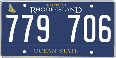 RI license plate 779706