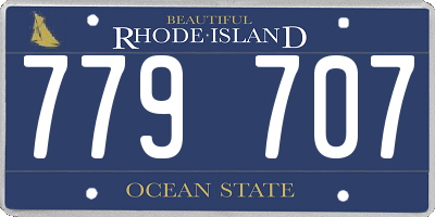 RI license plate 779707