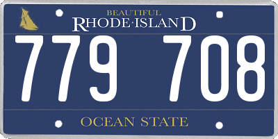 RI license plate 779708