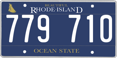 RI license plate 779710