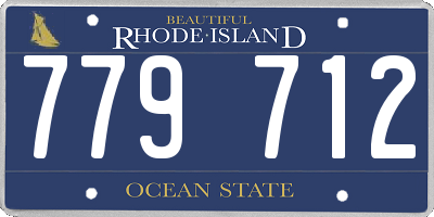 RI license plate 779712