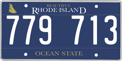 RI license plate 779713