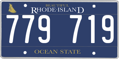 RI license plate 779719