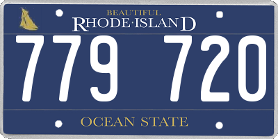 RI license plate 779720
