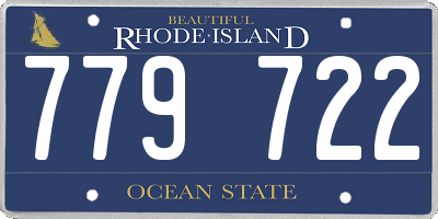 RI license plate 779722