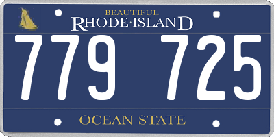 RI license plate 779725