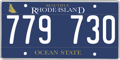 RI license plate 779730