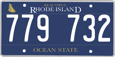 RI license plate 779732