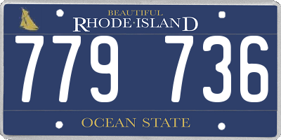 RI license plate 779736