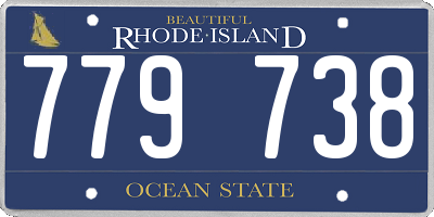 RI license plate 779738