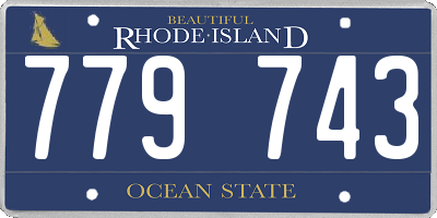 RI license plate 779743