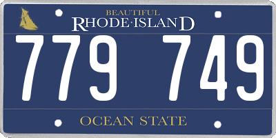 RI license plate 779749