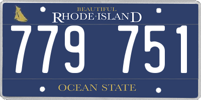 RI license plate 779751