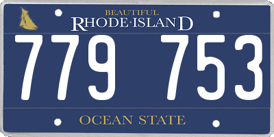 RI license plate 779753