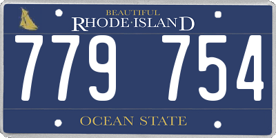 RI license plate 779754