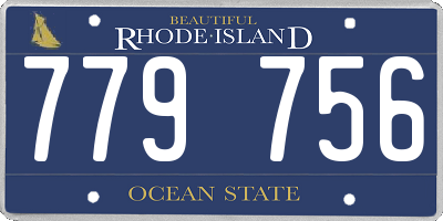 RI license plate 779756