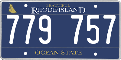 RI license plate 779757