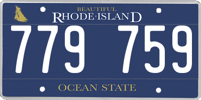 RI license plate 779759