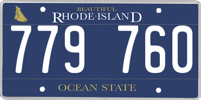 RI license plate 779760