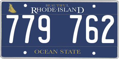RI license plate 779762