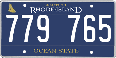 RI license plate 779765