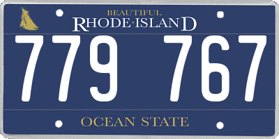 RI license plate 779767