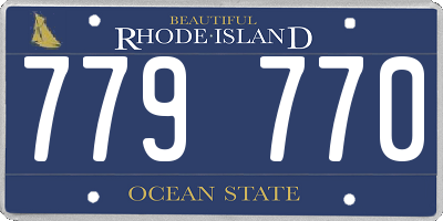 RI license plate 779770