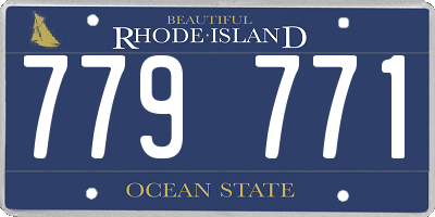 RI license plate 779771