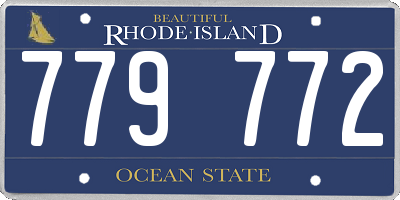 RI license plate 779772