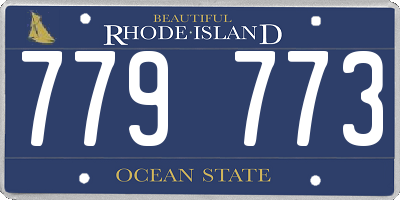 RI license plate 779773