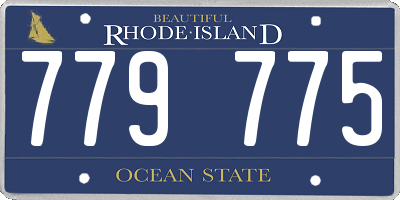 RI license plate 779775