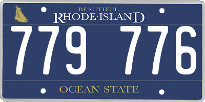 RI license plate 779776