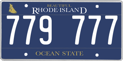 RI license plate 779777