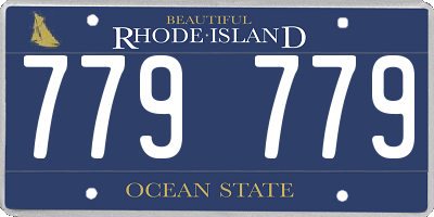 RI license plate 779779