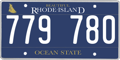 RI license plate 779780