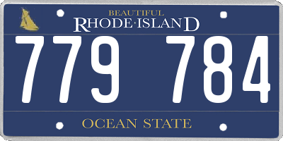 RI license plate 779784