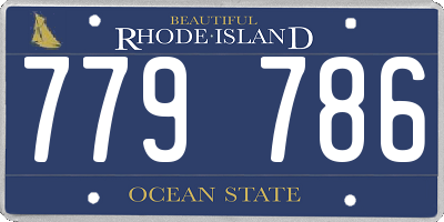 RI license plate 779786