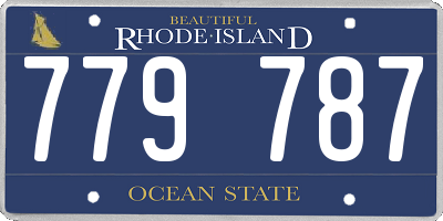 RI license plate 779787
