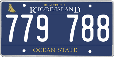 RI license plate 779788