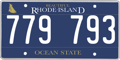 RI license plate 779793