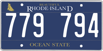 RI license plate 779794
