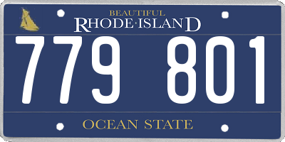 RI license plate 779801