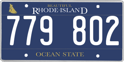 RI license plate 779802