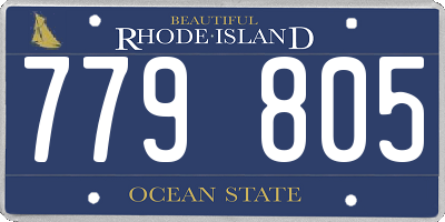 RI license plate 779805