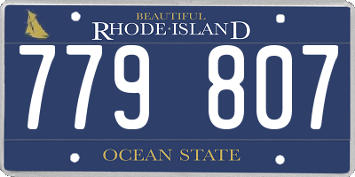 RI license plate 779807