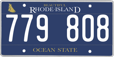 RI license plate 779808